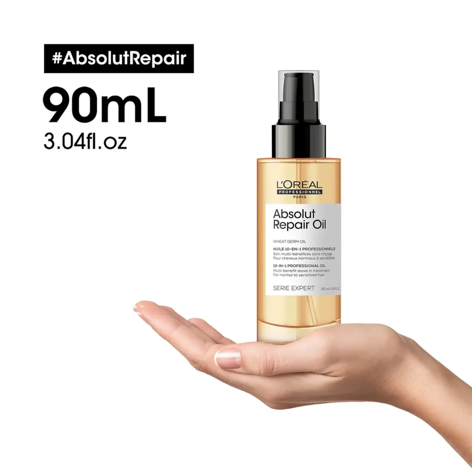 Loreal Professionnel Absolut Repair Oil 10-in-1 Damaged Hair 90ml 2 Loreal Professionnel Absolut Repair Oil 10-in-1 Damaged Hair 90ml - Image 2