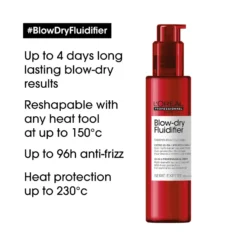 Loreal Professionnel Blow-dry Fluidifier 10-in-1 Leave-in Sensitized Hair 150ml 5.1fl.oz -Nude Rich Sales LySkin Loreal professionnel blow dry fluidifier 10 in 1 leave in sensitized hair 150ml 5.1fl.oz LOP00124 4