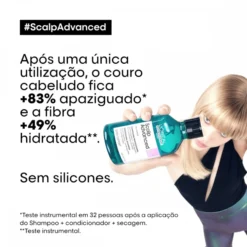 Loreal Professionnel Scalp Advanced Anti-oiliness Dermo-purifier Shampoo 300ml 10.1fl.oz -Nude Rich Sales LySkin Loreal professionnel scalp advanced anti discomfort dermo regulator shampoo 500ml 16.9fl.oz LOP00113 4