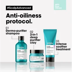 Loreal Professionnel Scalp Advanced Anti-oiliness 2-In-1 Deep Purifier Clay 500ml 16.9fl.oz -Nude Rich Sales LySkin Loreal professionnel scalp advanced anti oiliness 2 In 1 deep purifier clay 500ml 16.9fl.oz LOP00118 2