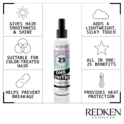 Redken One United Leave-in All-in-one Multi-benefit Treatment 400ml 13.5fl.oz -Nude Rich Sales lyskin redken one united all in one multi benefit treatment leave in RED00010 5 1