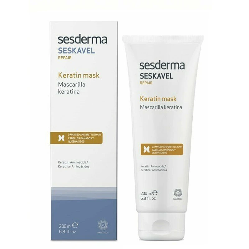 Sesderma Seskavel Repair Keratin Mask For Damaged Hair 200ml 2 Sesderma Seskavel Repair Keratin Mask For Damaged Hair 200ml - Image 2