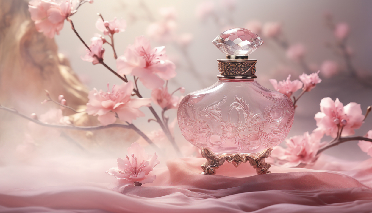 Nude Rich Sales -Nude Rich Sales vecteezy ai generated perfume bottle with some pink flowers and some 35757147